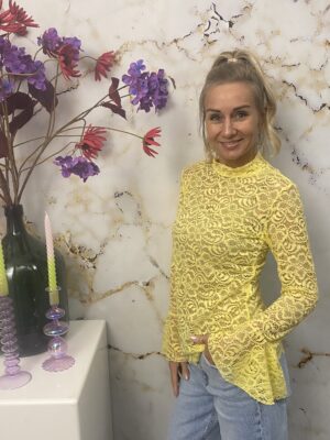 Lace Top Ruffle Yellow