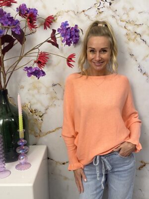 Top Lexy Ruffle Salmon