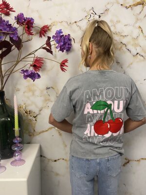 T Shirt Cherry Amour Grey