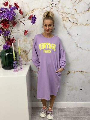 Sweater Dress Vintage Lila