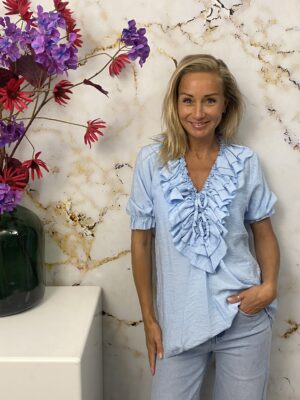 Top Ruffle Big Blue