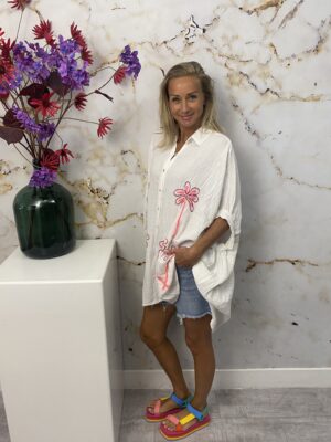 Blouse Pink Palm